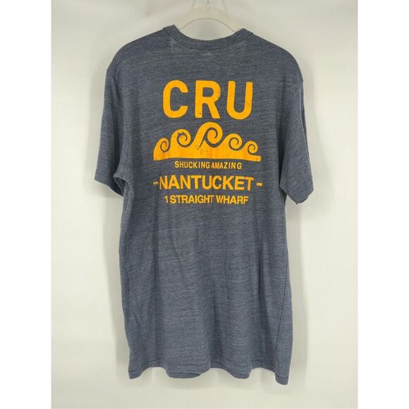 CRU Oyster Bar Nantucket Shucks Well With Others ShortSleeve Tee Men Size Large - Picture 2 of 9